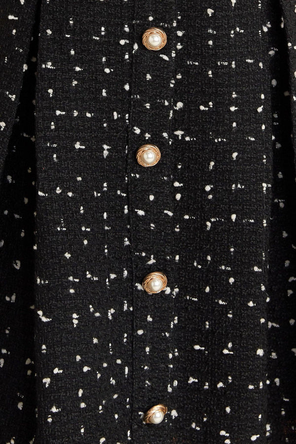 FRENCH CODE WOVEN TWEED MINI DRESS.