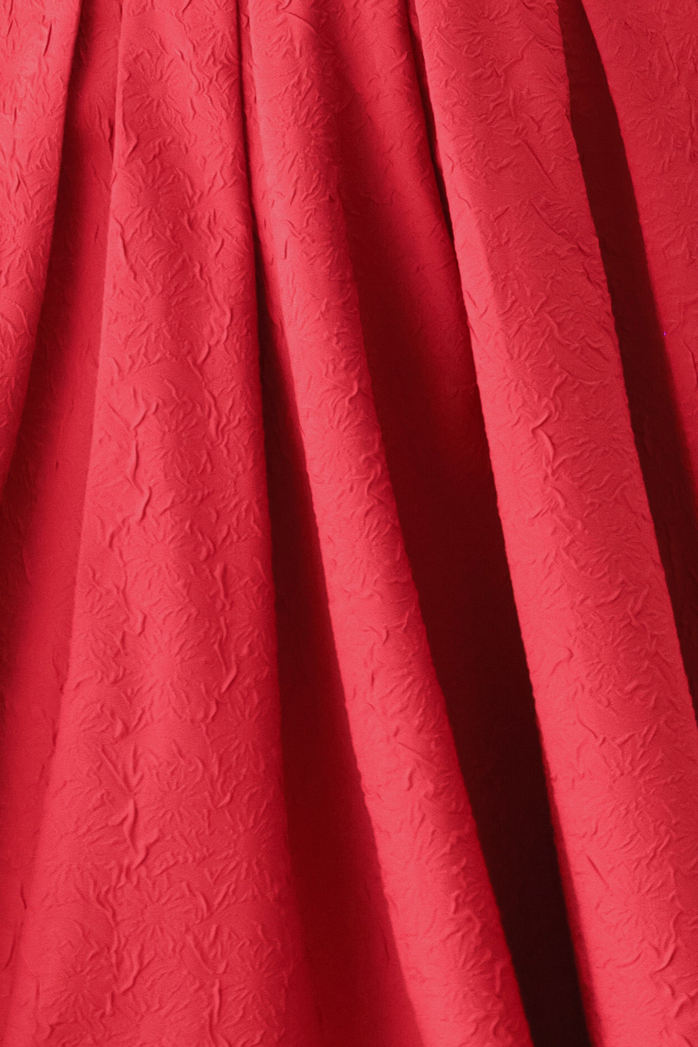 A woman modeling a sleeveless red midi dress with a square neckline, structured bodice, and full pleated skirt | FREEMARKET