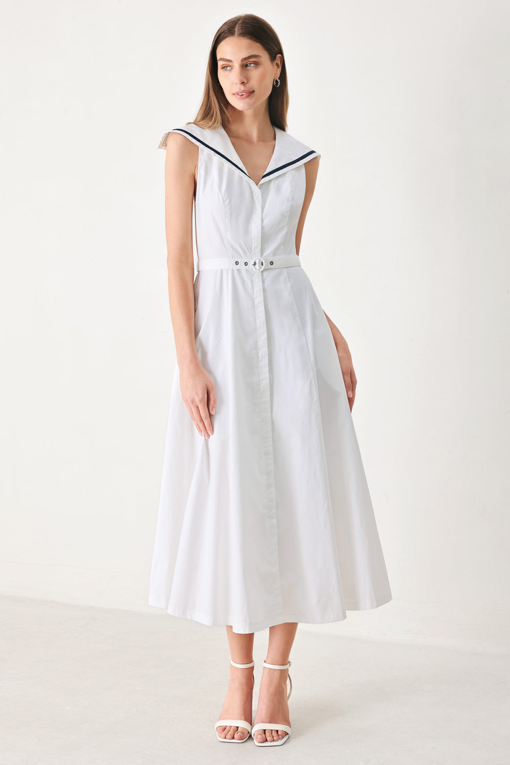 DARLING DAY WOVEN MIDI DRESS.