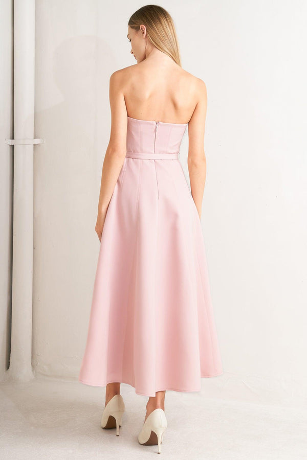 WEEKEND GLAM WOVEN MIDI DRESS.