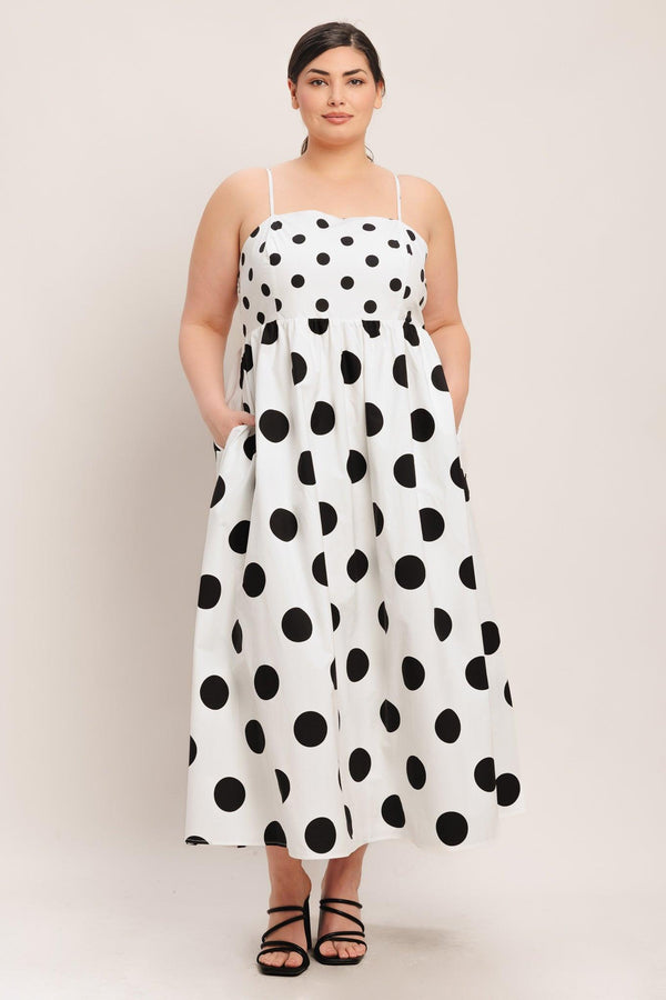 PARISIAN SPOTLIGHT WOVEN MIDI DRESS.