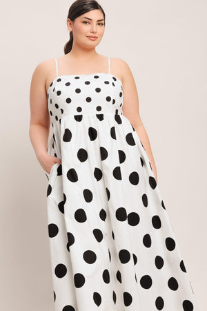 PARISIAN SPOTLIGHT WOVEN MIDI DRESS.