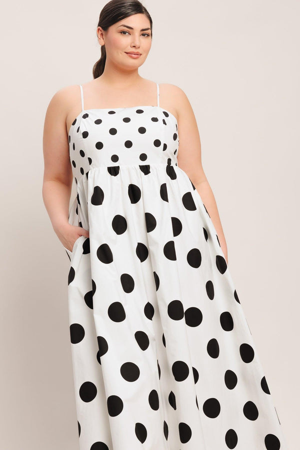 PARISIAN SPOTLIGHT WOVEN MIDI DRESS.
