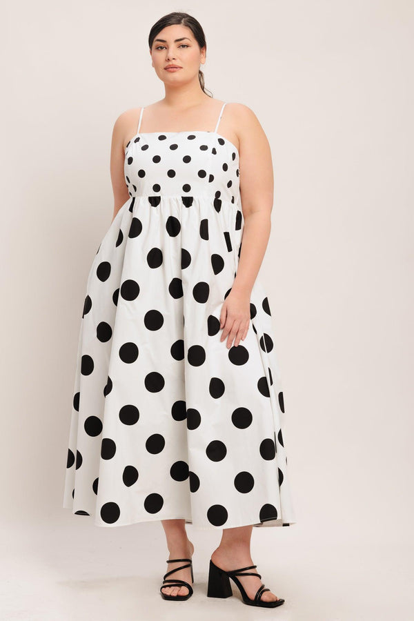 PARISIAN SPOTLIGHT WOVEN MIDI DRESS.