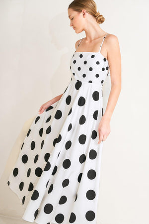 PARISIAN SPOTLIGHT WOVEN MIDI DRESS.