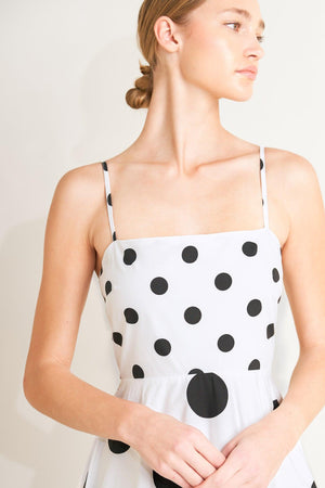 PARISIAN SPOTLIGHT WOVEN MIDI DRESS.