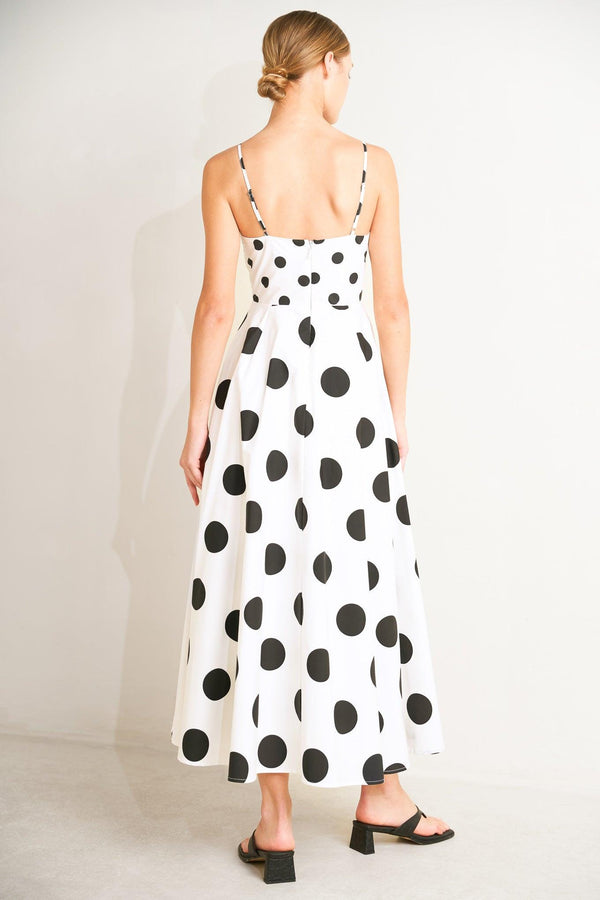 PARISIAN SPOTLIGHT WOVEN MIDI DRESS.