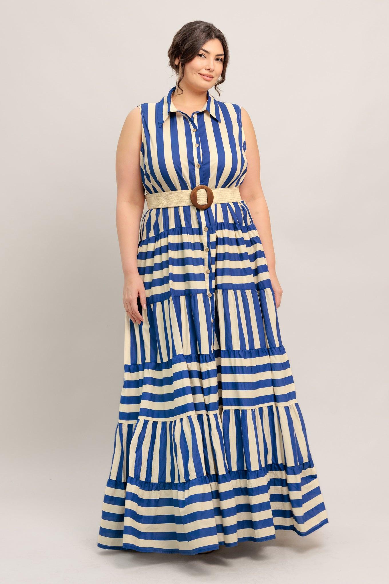 SUNSET BOARDWALK STRIP MAXI DRESS - Flying Tomato - DRESSES - Freemarket