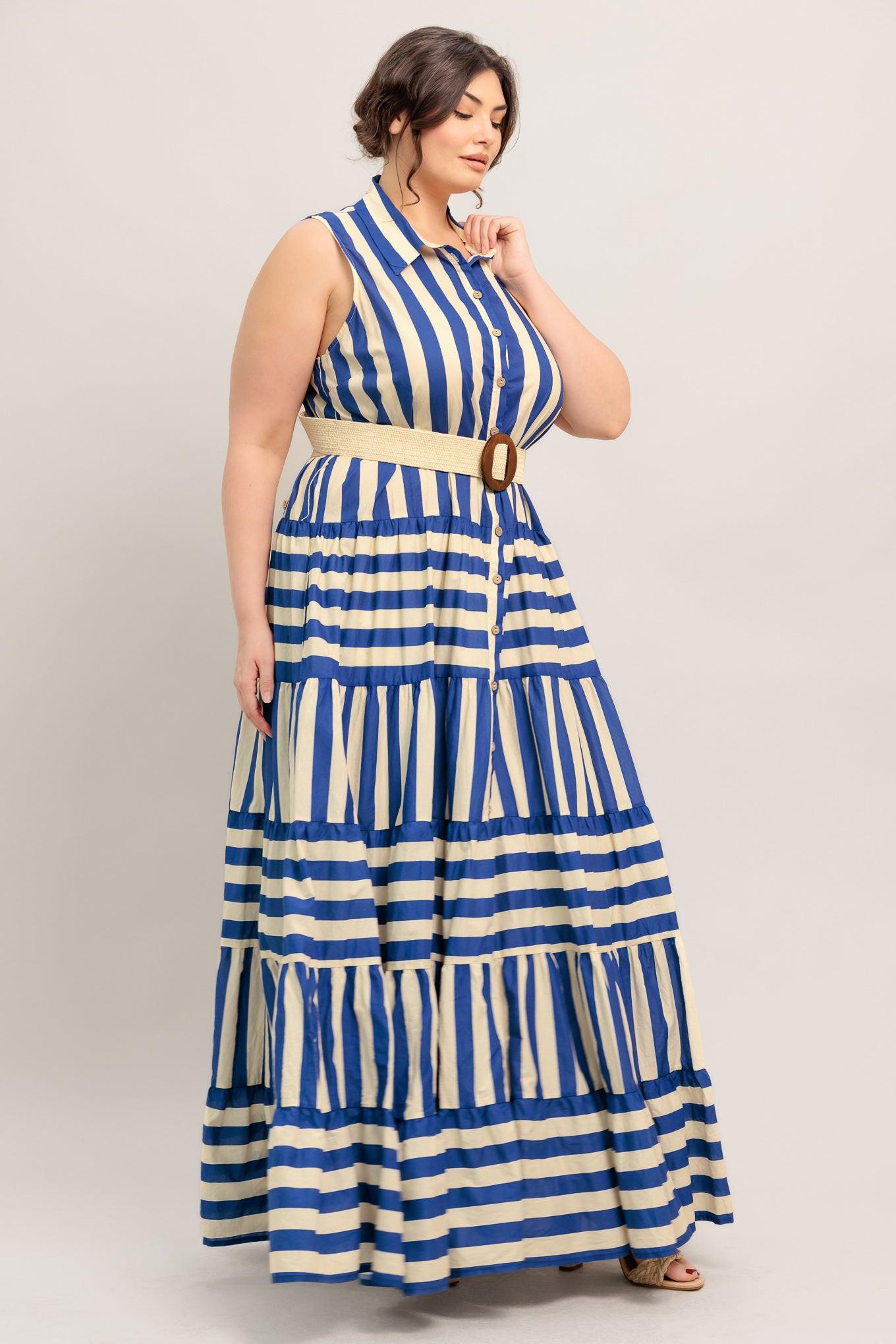 SUNSET BOARDWALK STRIP MAXI DRESS - Flying Tomato - DRESSES - Freemarket