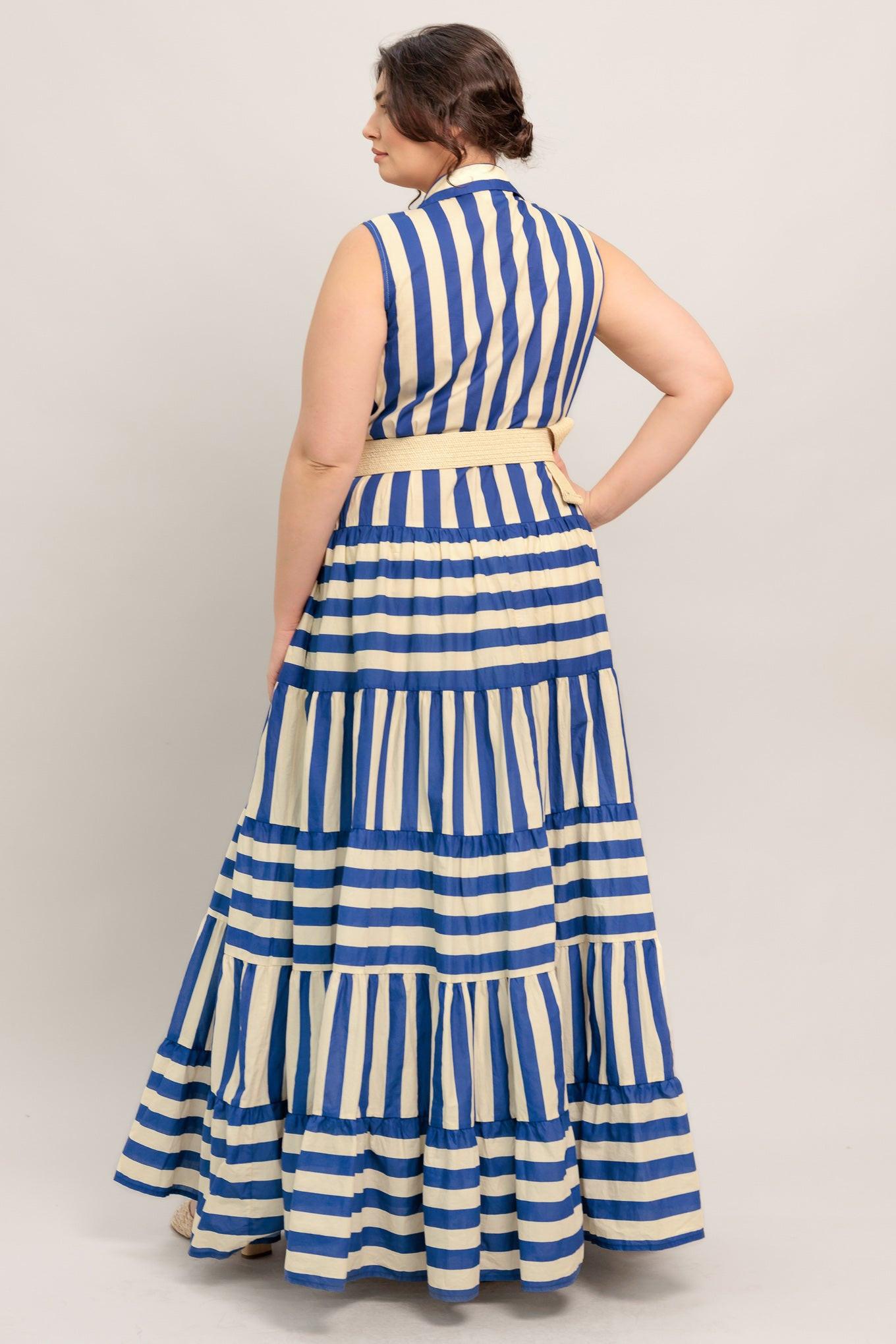 SUNSET BOARDWALK STRIP MAXI DRESS - Flying Tomato - DRESSES - Freemarket