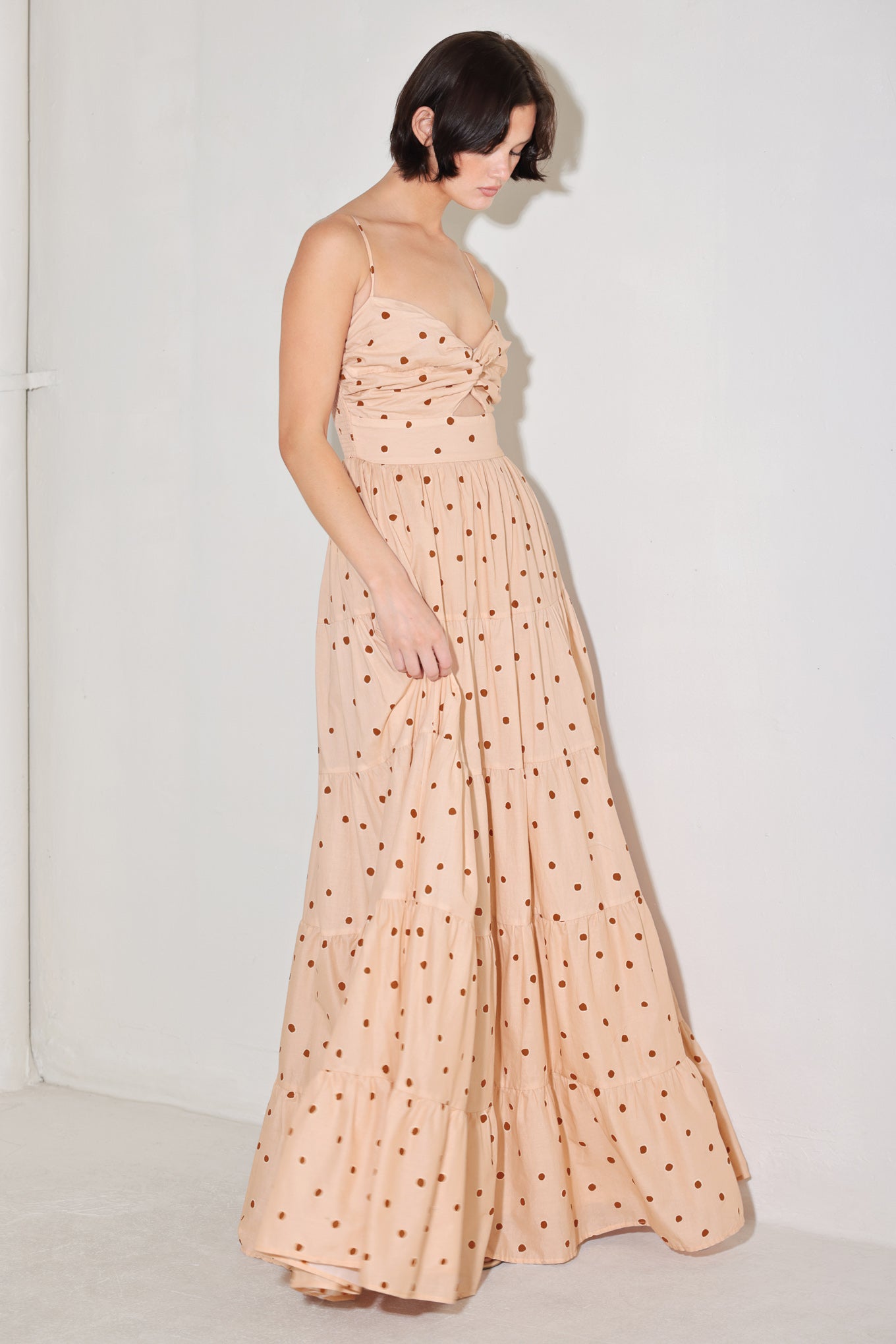 DOTTED DREAM WOVEN MAXI DRESS - Flying Tomato - DRESSES - Freemarket