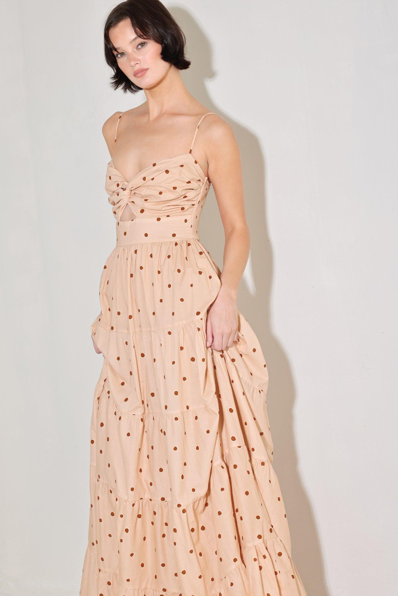 light peach maxi dress Reiss Petite Satin Halterneck Maxi Dress in Peach