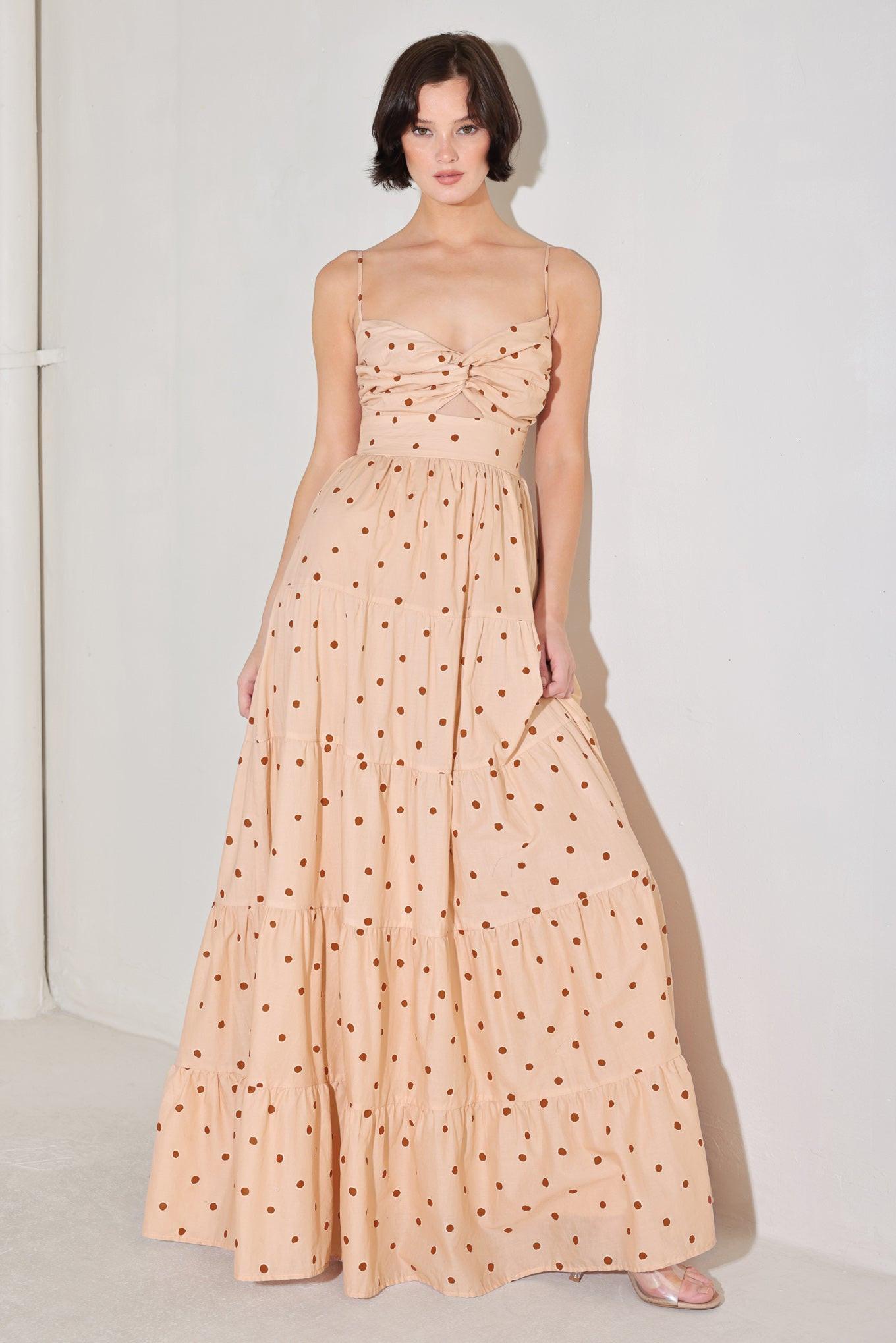 DOTTED DREAM WOVEN MAXI DRESS l FREEMARKET – Flying Tomato