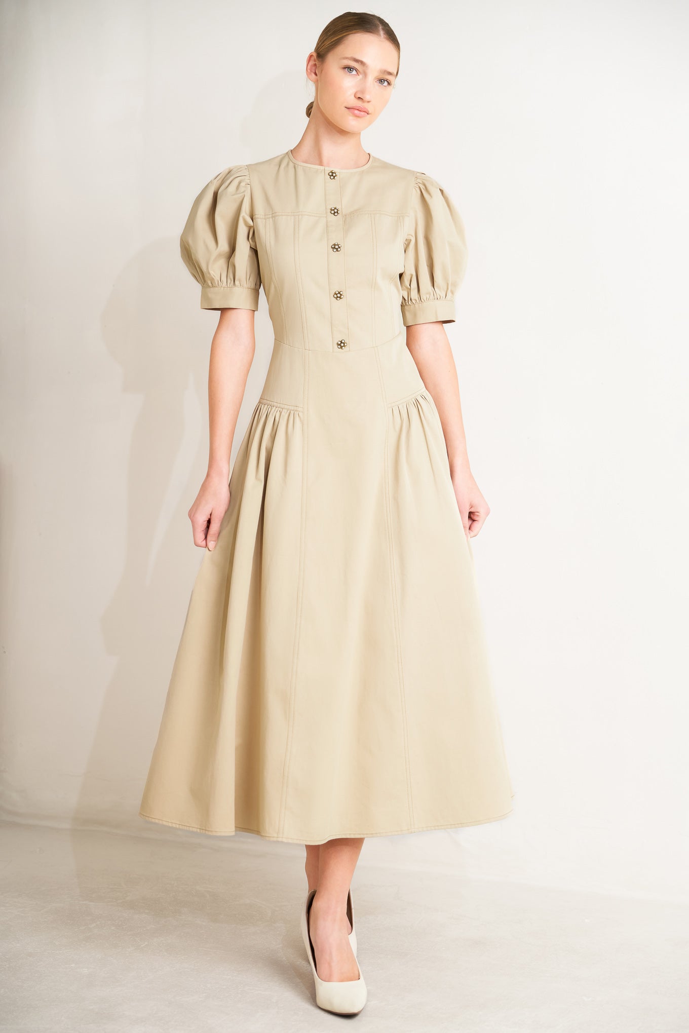 UNDERSTATED ICON WOVEN MIDI DRESS - Flying Tomato - DRESSES - Freemarket