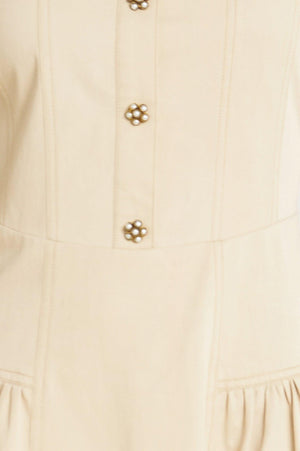 UNDERSTATED ICON WOVEN MIDI DRESS.