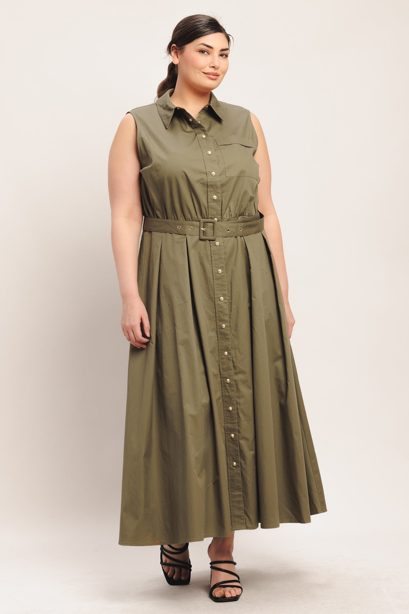 SIMPLY UNSTOPPABLE WOVEN MIDI DRESS