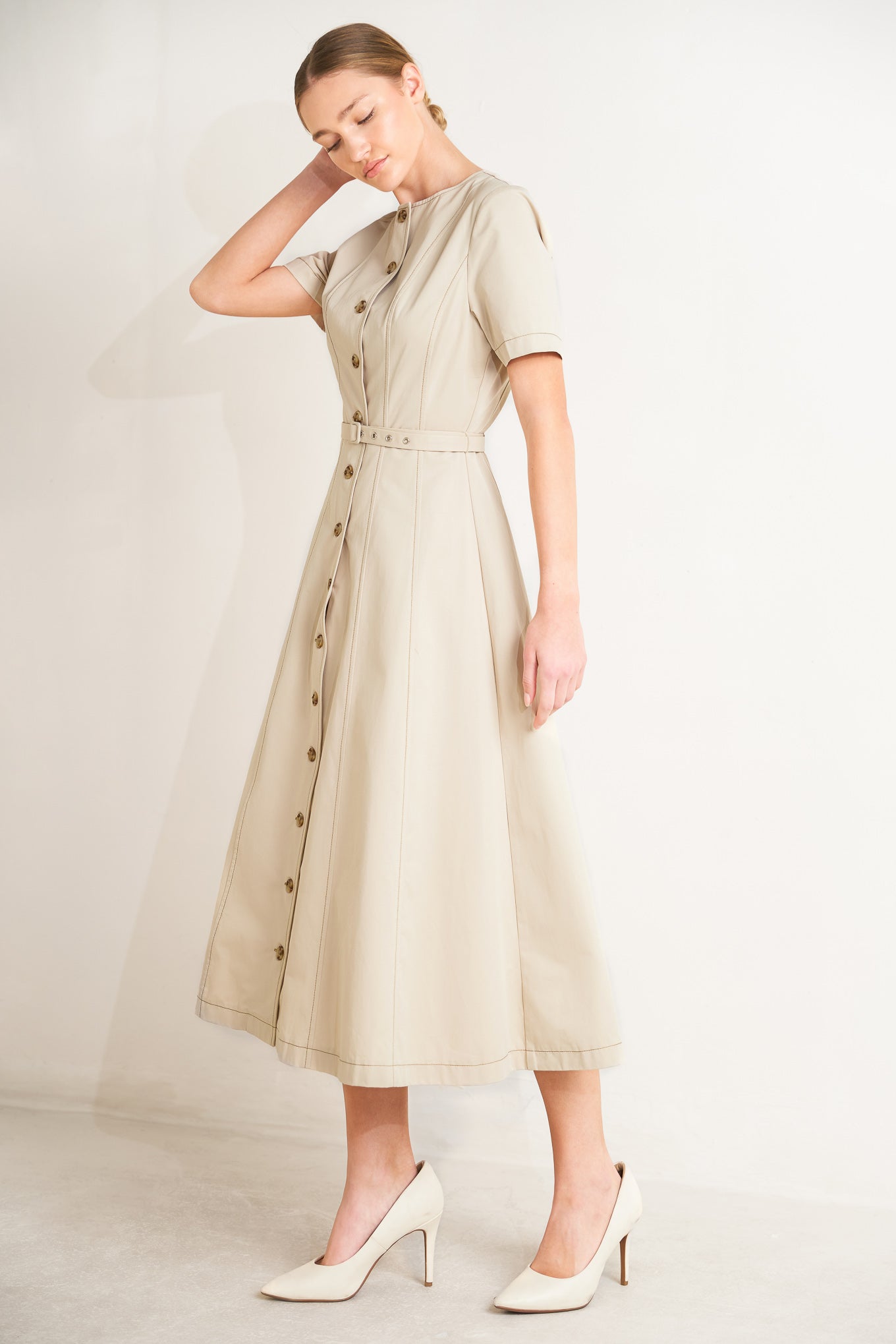 COMMAND THE ROOM WOVEN MIDI DRESS - Flying Tomato - DRESSES - Freemarket