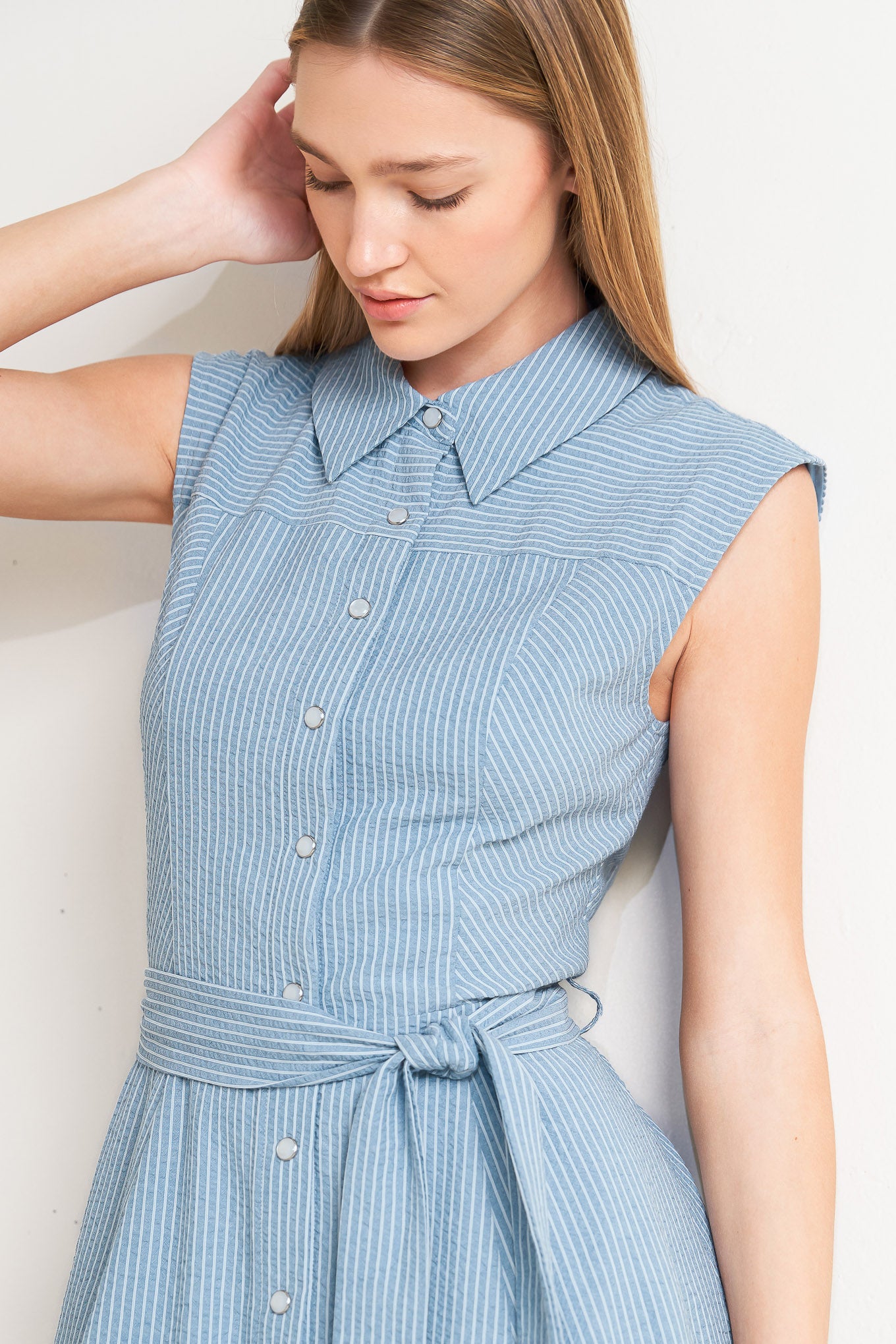 CAFE AU LAIT WOVEN MIDI DRESS - Flying Tomato - DRESSES - Freemarket