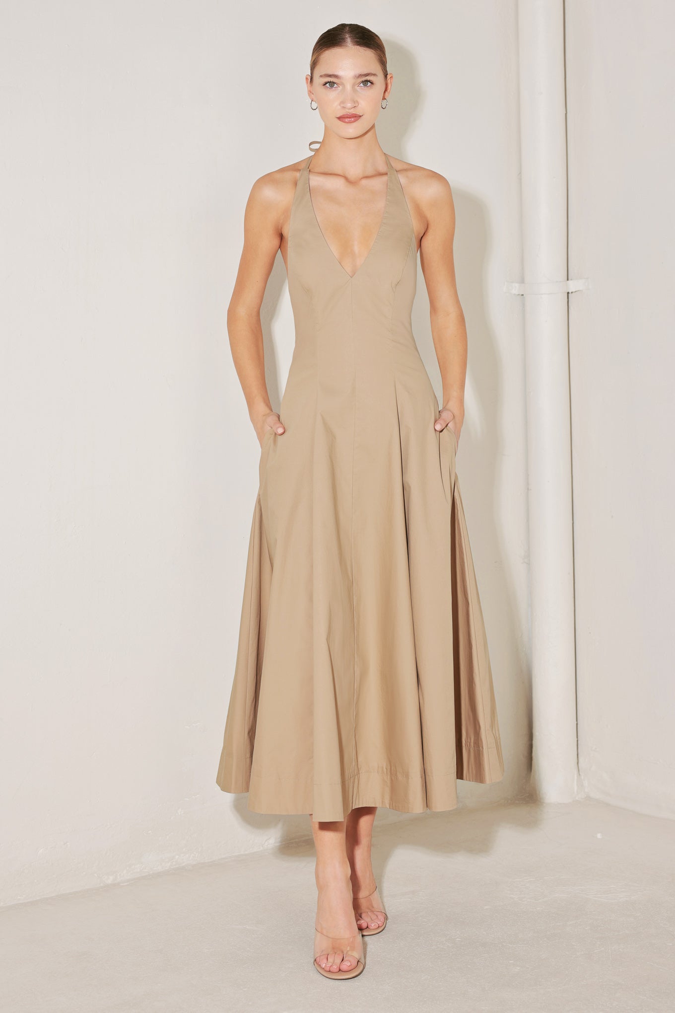 RESORT MAIN CHARACTER WOVEN MIDI DRESS