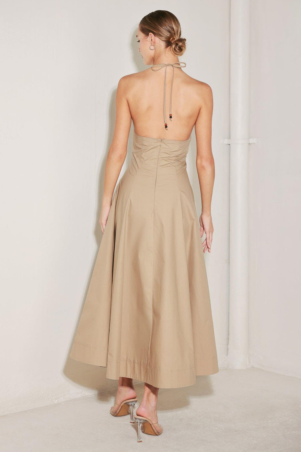 RESORT MAIN CHARACTER WOVEN MIDI DRESS.
