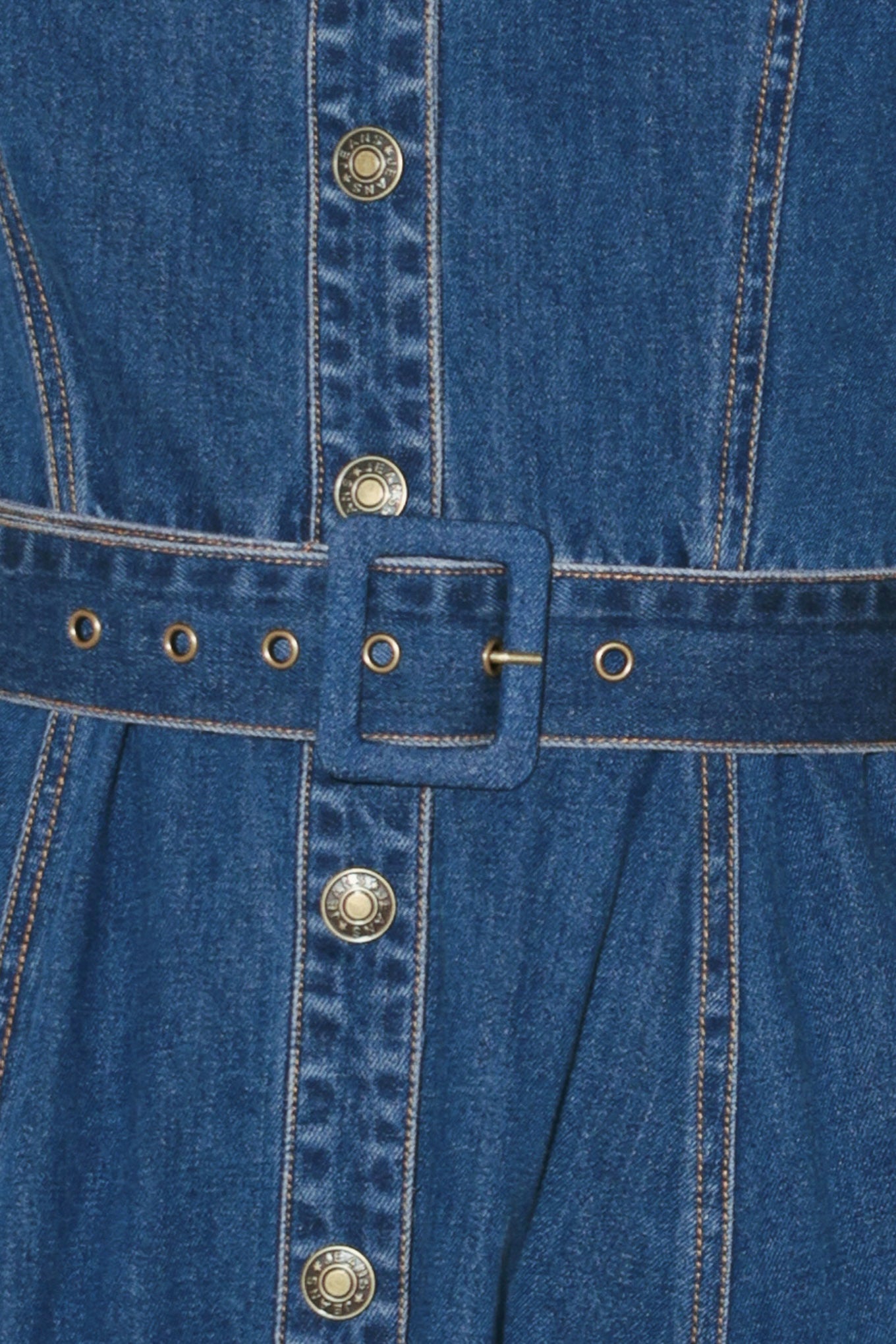 SATURN STREET DENIM MIDI DRESS