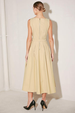 SAHARA GRACE WOVEN MIDI DRESS.