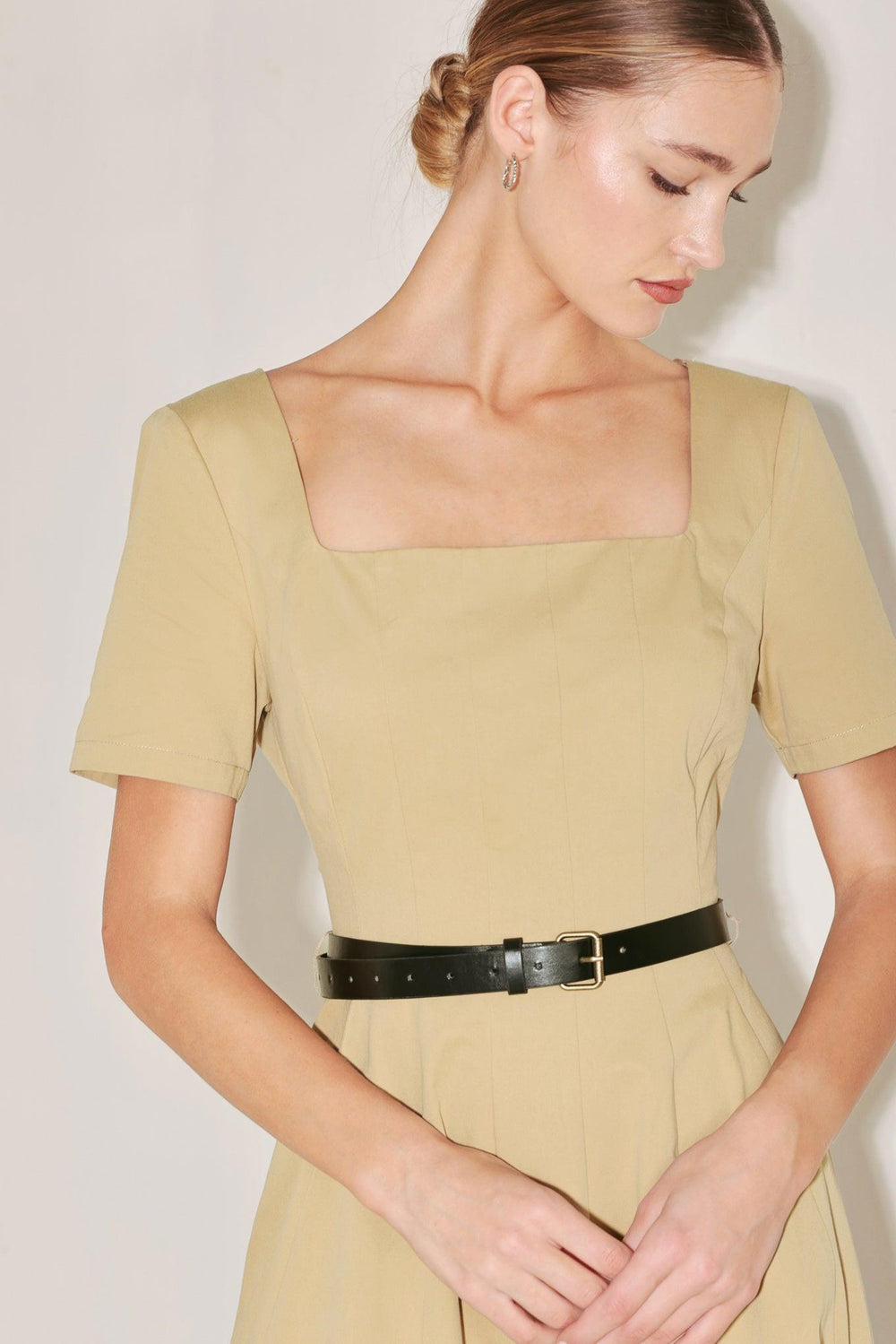 [PREORDER] WARM STONE EDIT WOVEN MIDI DRESS.