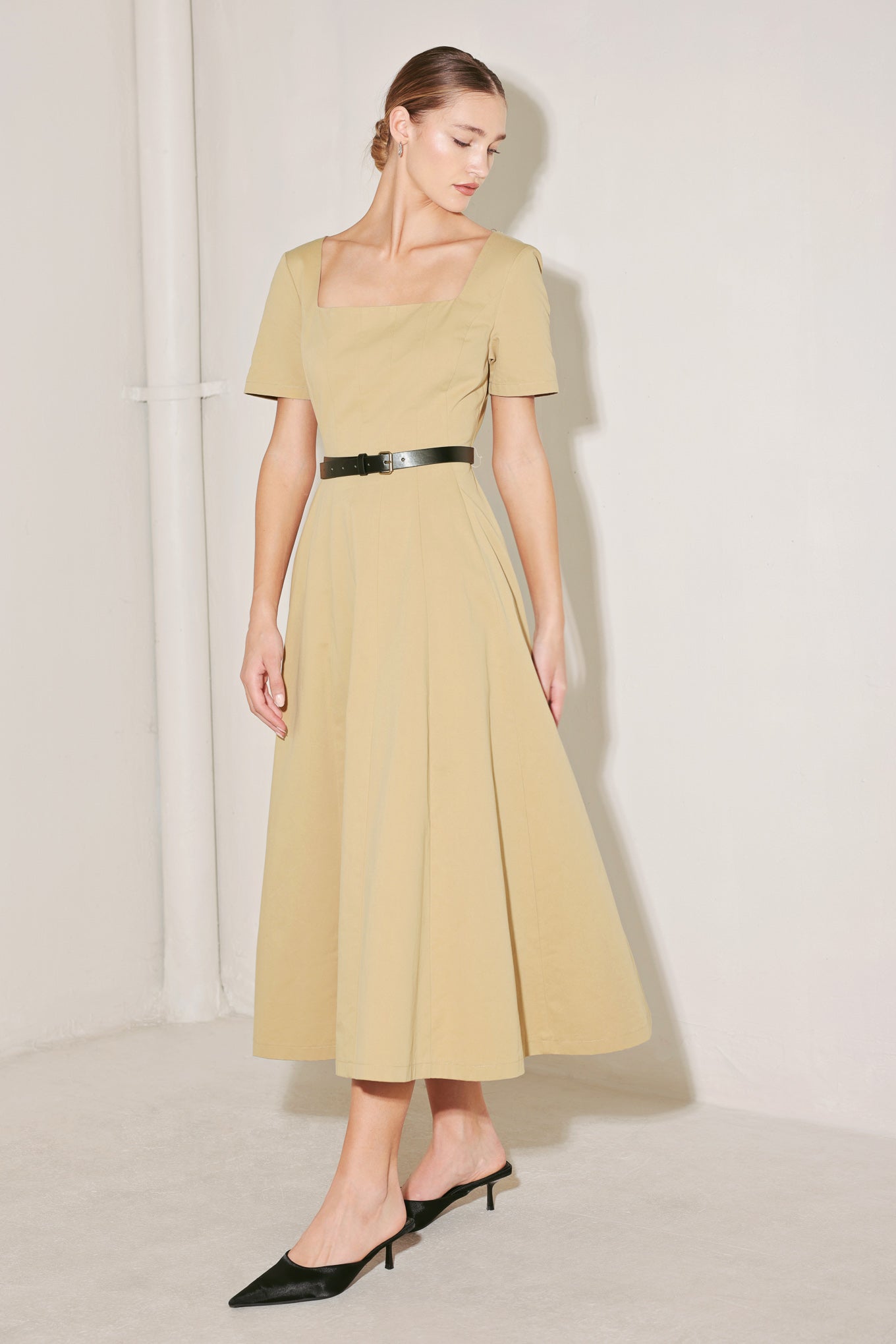 [PREORDER] WARM STONE EDIT WOVEN MIDI DRESS