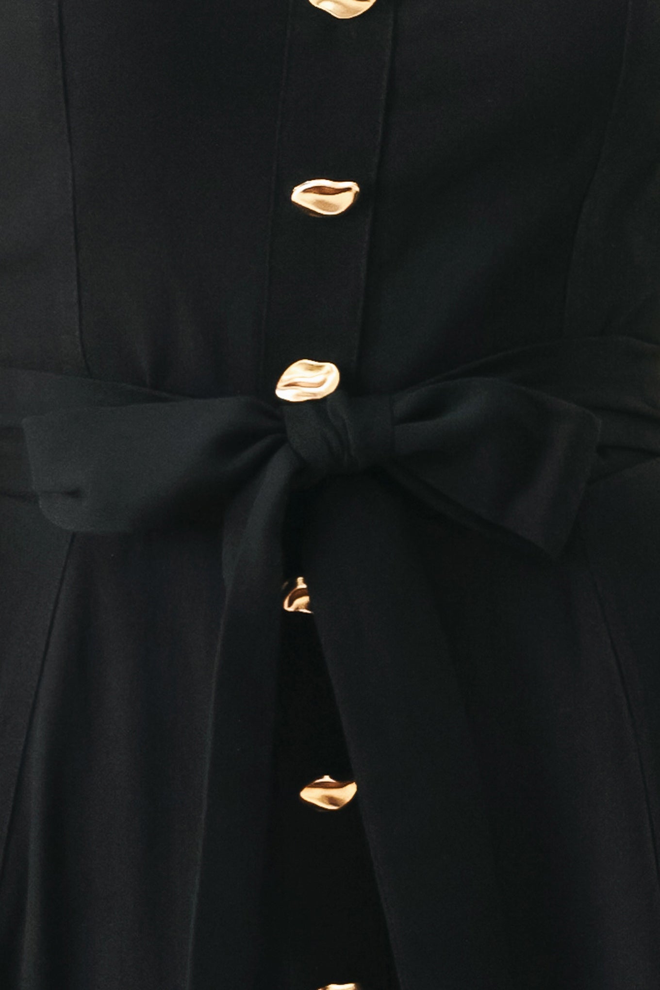 LOVELY NOIR WOVEN MIDI DRESS.