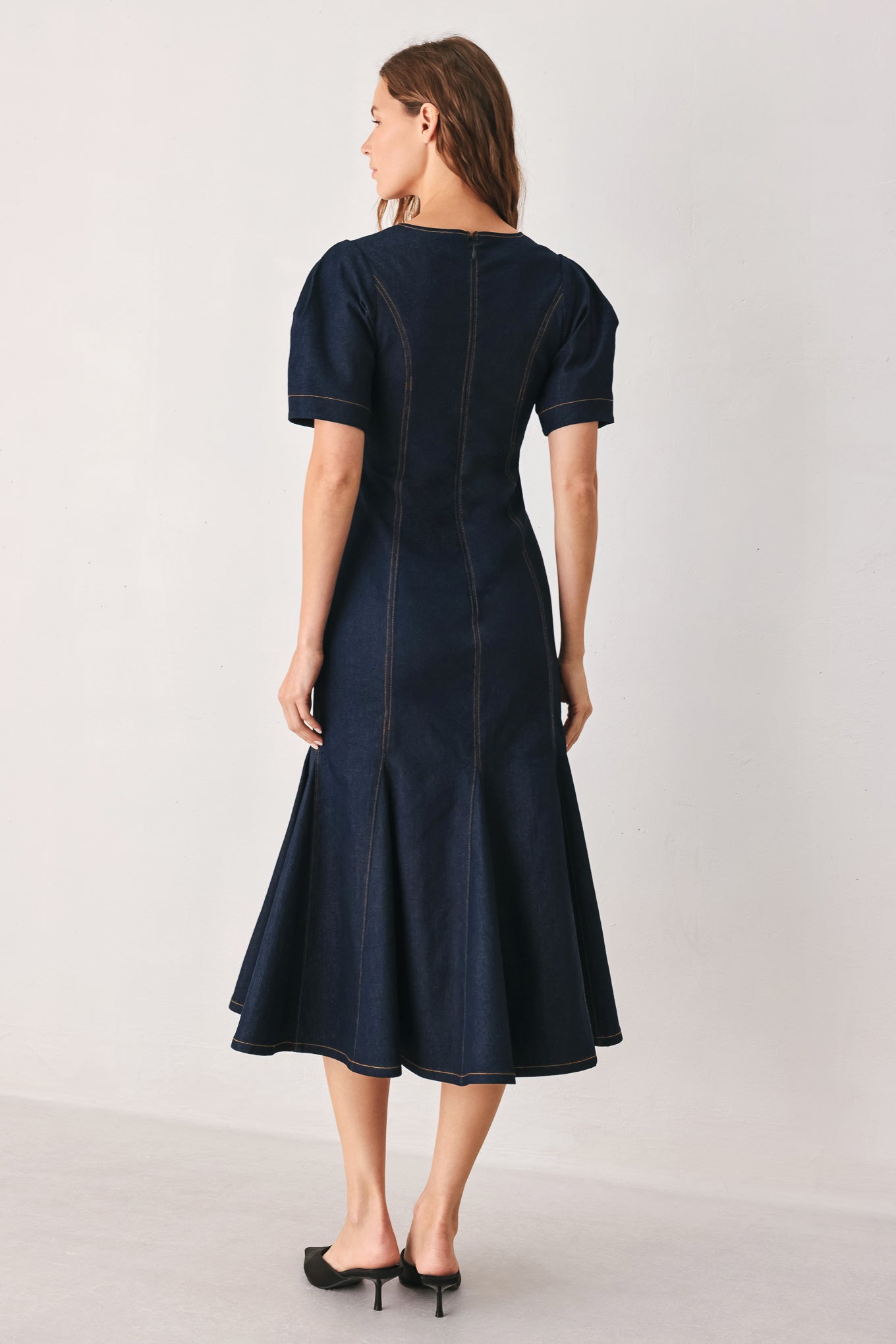 AFTER DARK DENIM MIDI DRESS L FLYING TOMATO DARK DENIM / L