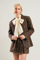 DARING CONFIDENCE DENIM BLAZER.
