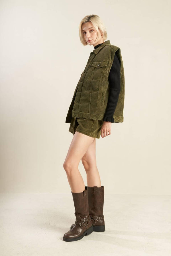 ESCAPING REALITY CORDUROY VEST.