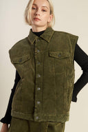 ESCAPING REALITY CORDUROY VEST.