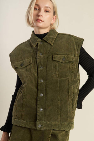 ESCAPING REALITY CORDUROY VEST.
