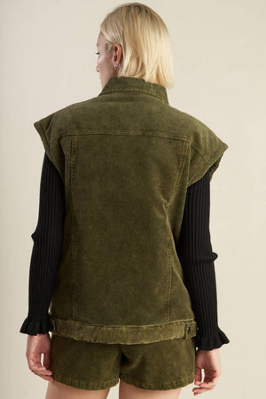 ESCAPING REALITY CORDUROY VEST.