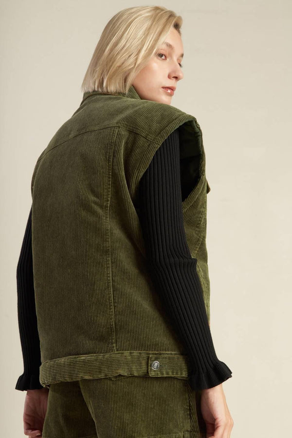 ESCAPING REALITY CORDUROY VEST.