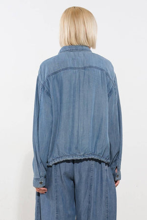 ACTIVE VIBE TENCEL DENIM JACKET.