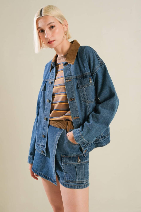 LIVIN' MY BEST LIFE DENIM JACKET.
