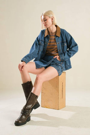 LIVIN' MY BEST LIFE DENIM JACKET.