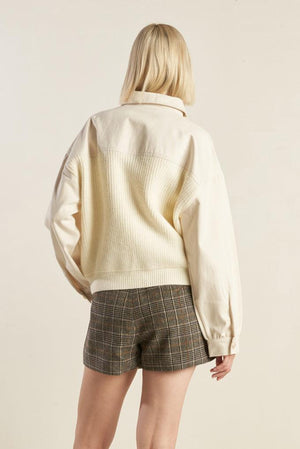 GO-GETTER GIRL SWEATER TWILL JACKET.