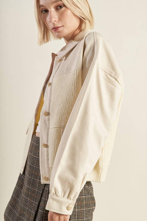 GO-GETTER GIRL SWEATER TWILL JACKET.