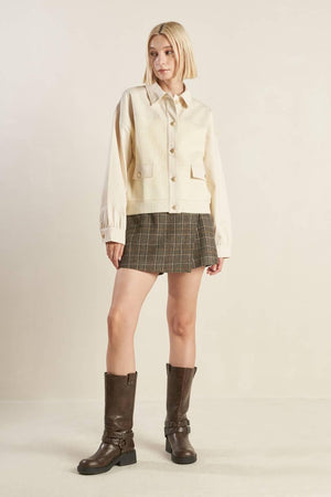 GO-GETTER GIRL SWEATER TWILL JACKET.