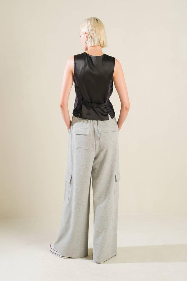 CAUGHT YOUR EYE WOVEN VEST.