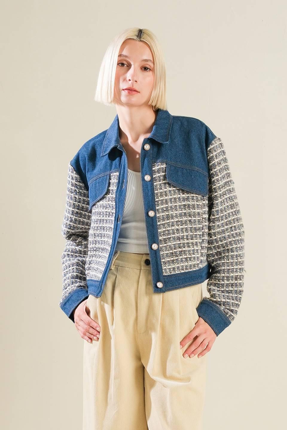 BETTER DAYS TWEED DENIM JACKET.