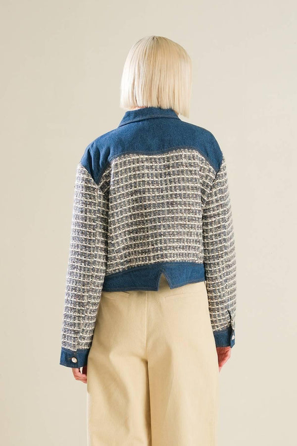 BETTER DAYS TWEED DENIM JACKET.