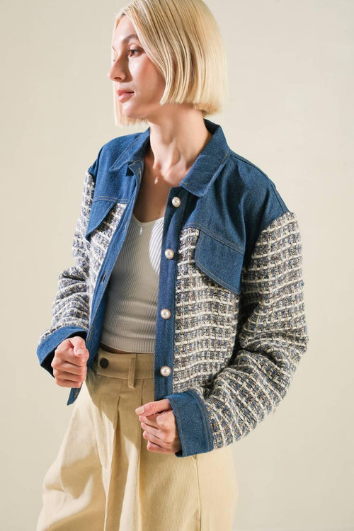 BETTER DAYS TWEED DENIM JACKET.