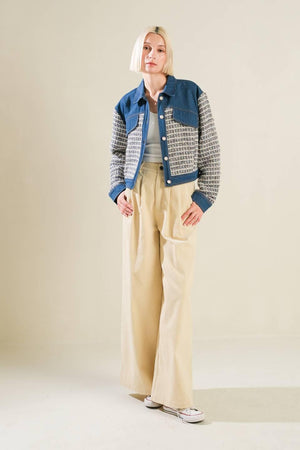 BETTER DAYS TWEED DENIM JACKET.