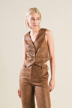 A GIFT FROM LOVE LEATHER VEST.