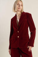 COY CHARM VELVET BLAZER.