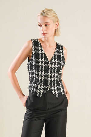 WHEN I'M WITH YOU TWEED VEST.